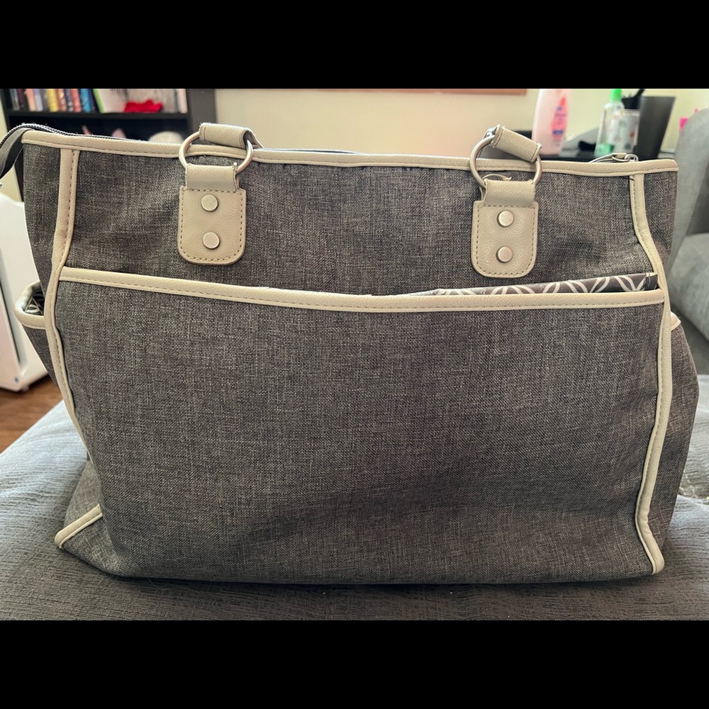 Large grey Carter’s diaper bag